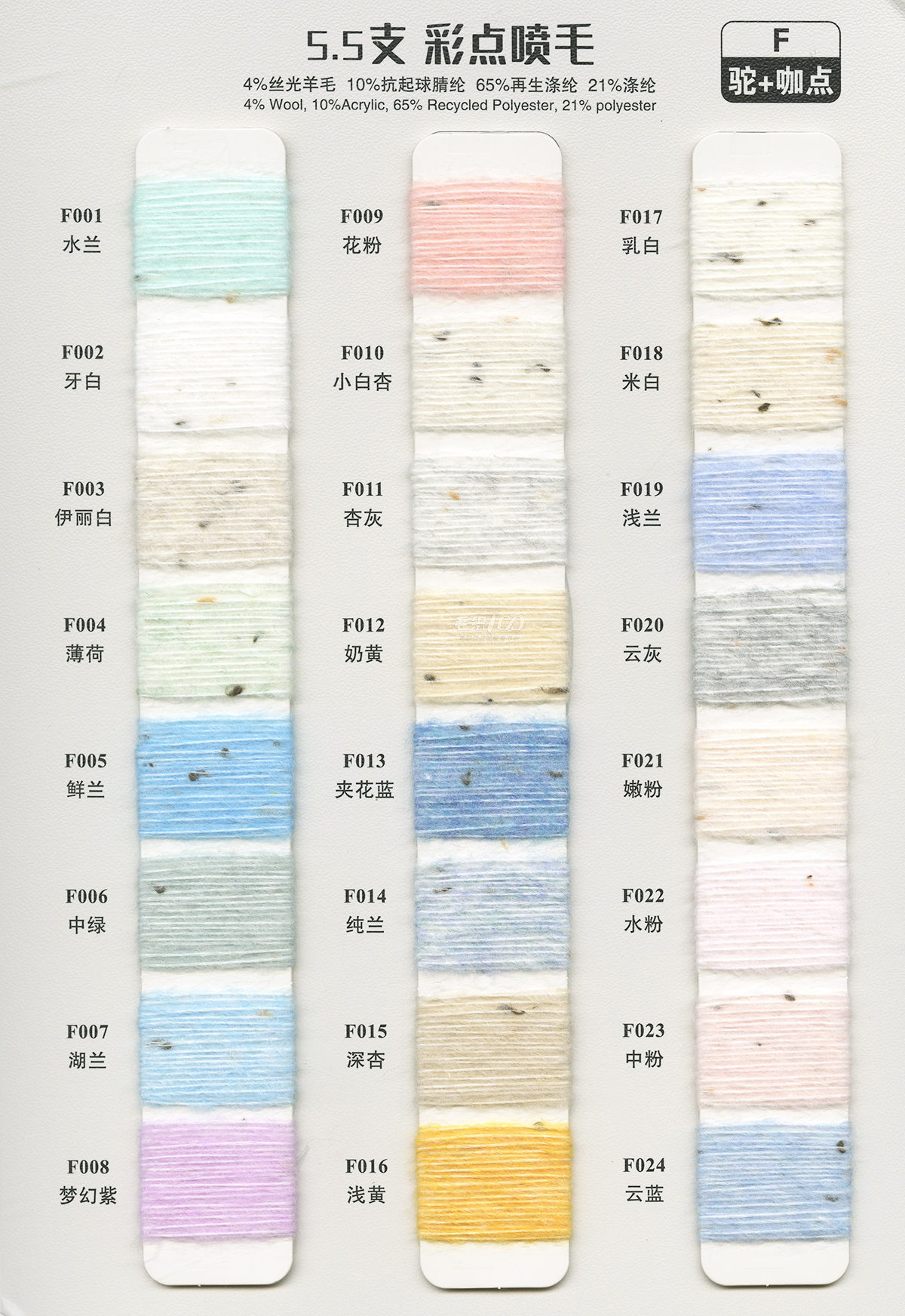 Type 1 color card F page 1