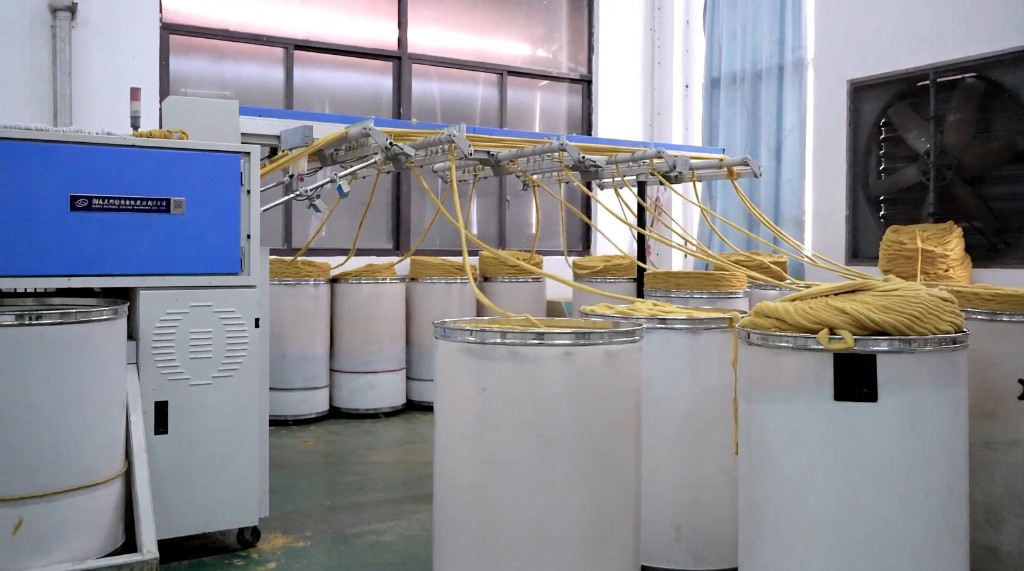 Fiber blending and pre-spinning process